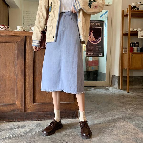 skirts harajaku winter office womens cute vintage denim skirt plus size harajuku long jeans jupe longue by50bsq, Black
skirts harajaku winter office womens cute vintage denim skirt plus size harajuku long jeans jupe longue by50bsq, Black