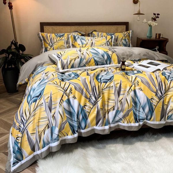 bedding sets yellow leaf print set pastoral style satin egyptian cotton linen grils soft duvet cover bedspread
bedding sets yellow leaf print set pastoral style satin egyptian cotton linen grils soft duvet cover bedspread