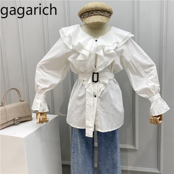 women's blouses & shirts gagarich lady spring blouse sweet ruffles double collar loose adjustable sashes midi long shirt elegant flare, White
women's blouses & shirts gagarich lady spring blouse sweet ruffles double collar loose adjustable sashes midi long shirt elegant flare, White