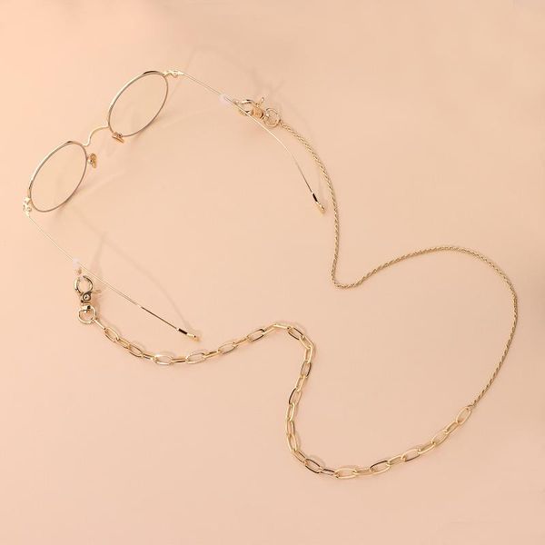 sunglasses frames gold metal asymmetry chains mask lanyard for women men punk reading eyeglasses retainer chain holder neck cords strap, Silver
sunglasses frames gold metal asymmetry chains mask lanyard for women men punk reading eyeglasses retainer chain holder neck cords strap, Silver