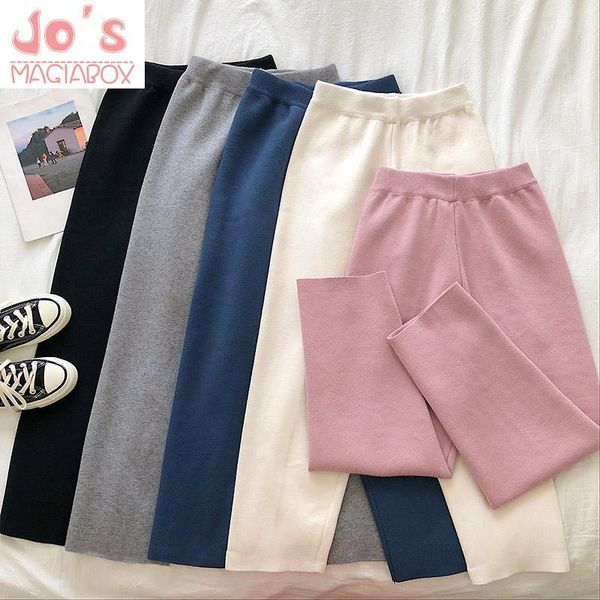 women's pants & capris korean women elastic waist harem spring casual female solid loose knitted trousers vintage mujer high pantalones, Black;white
women's pants & capris korean women elastic waist harem spring casual female solid loose knitted trousers vintage mujer high pantalones, Black;white