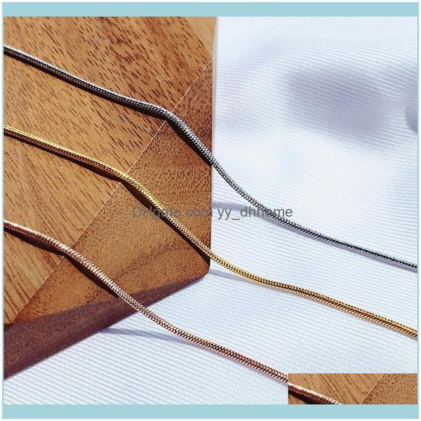 necklaces & pendants jewelryrose gold sier color snake chain choker necklace aessory lace titanium steel jewelry woman never fade chains dro, Silver
necklaces & pendants jewelryrose gold sier color snake chain choker necklace aessory lace titanium steel jewelry woman never fade chains dro, Silver