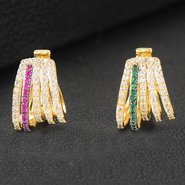 hoop & huggie blachette fashion one unique design earring full paved cubic zircon wedding luxury baguette cz for women party anniversary dai, Golden;silver
hoop & huggie blachette fashion one unique design earring full paved cubic zircon wedding luxury baguette cz for women party anniversary dai, Golden;silver