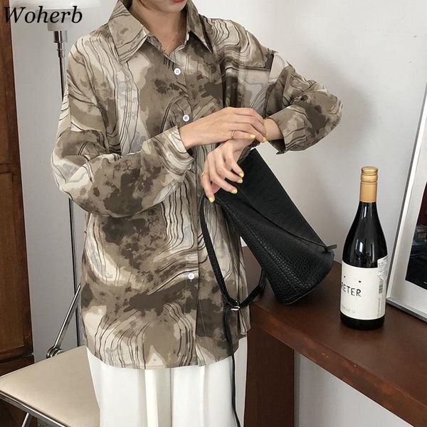 woherb blusas mujer de moda 2021 chic fall clothes vintage loose tie-dye shirt korean blouses streetwear woman blouse 94375 women's &, White
woherb blusas mujer de moda 2021 chic fall clothes vintage loose tie-dye shirt korean blouses streetwear woman blouse 94375 women's &, White