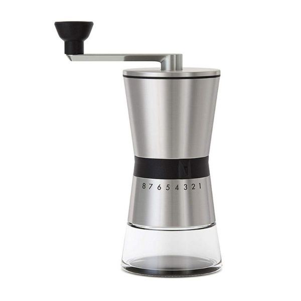 manual coffee grinders portable stainless steel grinder 18/8 brushed 15 adjustable settings hand mill
manual coffee grinders portable stainless steel grinder 18/8 brushed 15 adjustable settings hand mill