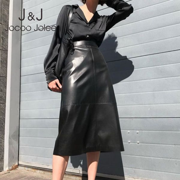 vintage harajuku pu faux leather midi skirts women elegant high-waisted skirt office lady casual solid long skirt 210518, Black
vintage harajuku pu faux leather midi skirts women elegant high-waisted skirt office lady casual solid long skirt 210518, Black