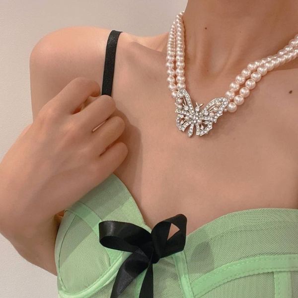chokers trendy butterfly necklace for women imitation pearls cuban link chain girl choker hip hop pendant outfits jewelry, Golden;silver
chokers trendy butterfly necklace for women imitation pearls cuban link chain girl choker hip hop pendant outfits jewelry, Golden;silver