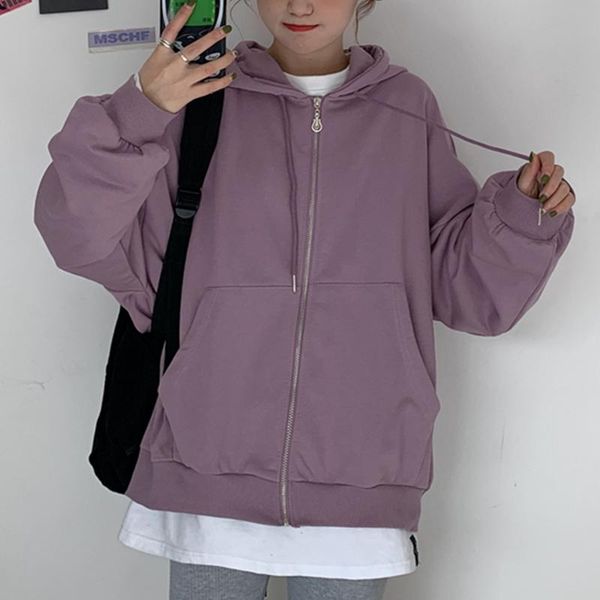 women's hoodies & sweatshirts streetwear hooded sweatshirt for women casual long sleeve pockets zipper outerwear autumn winter purple/b, Black
women's hoodies & sweatshirts streetwear hooded sweatshirt for women casual long sleeve pockets zipper outerwear autumn winter purple/b, Black
