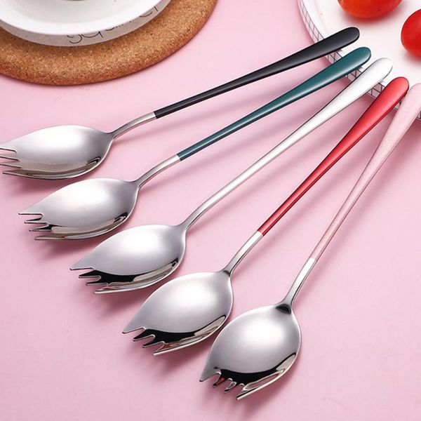 forks 2 in 1 fork spoon stainless steel tableware creative dessert cutlery salad unique spoons for home kitchen supplies 
forks 2 in 1 fork spoon stainless steel tableware creative dessert cutlery salad unique spoons for home kitchen supplies