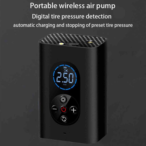 tire inflatable air pump with led lamp smart wireless electric rechargeable easily installation personal car elements
tire inflatable air pump with led lamp smart wireless electric rechargeable easily installation personal car elements