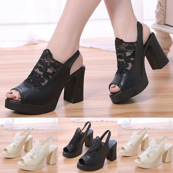 platform leather sandals women chunky plus size shoes high heels fish mouth mesh yarn embroidered square heel#, Black
platform leather sandals women chunky plus size shoes high heels fish mouth mesh yarn embroidered square heel#, Black