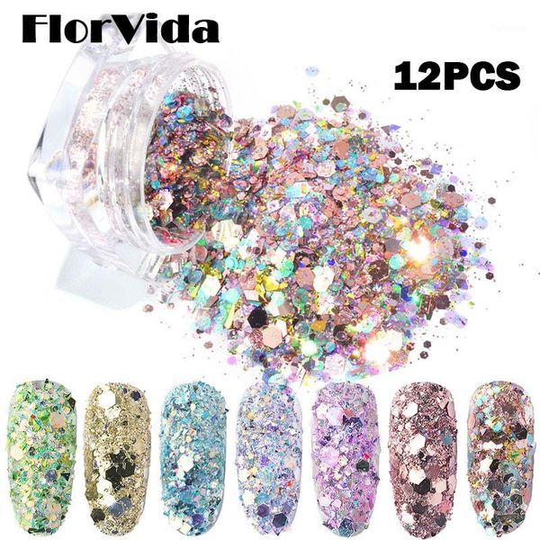 florvida 12 colors super shinning hexagon glitter sequins mixed for nails art flakes makeup decorations kit manicure design set1
florvida 12 colors super shinning hexagon glitter sequins mixed for nails art flakes makeup decorations kit manicure design set1