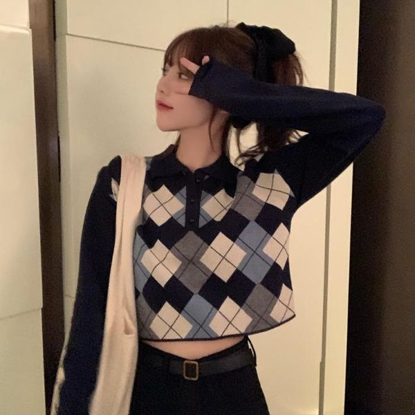 autumn girl bump color long sleeve knit female temperament show thin diamond lattice brought brief paragraph coat women's sweaters, White;black
autumn girl bump color long sleeve knit female temperament show thin diamond lattice brought brief paragraph coat women's sweaters, White;black