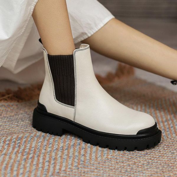 boots mature concise women ankle basic genuine leather platforms thick heels round toe casual working shoes woman autumn, Black
boots mature concise women ankle basic genuine leather platforms thick heels round toe casual working shoes woman autumn, Black