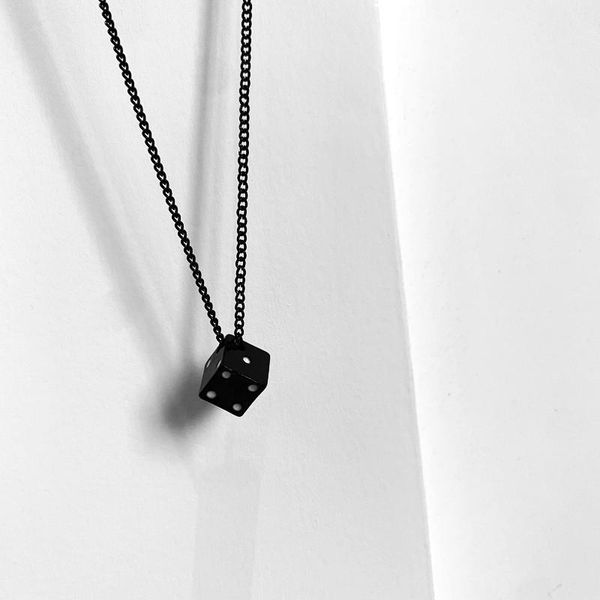 solid color lucky dice couple necklace fashion hip-hop style men and women temperament pendant jewelry necklaces, Silver
solid color lucky dice couple necklace fashion hip-hop style men and women temperament pendant jewelry necklaces, Silver