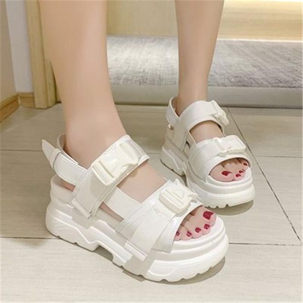 summer platform shoes women sandals wedge heels height increaming female buckle thick soled beach lady outdoors footwear dress, Black
summer platform shoes women sandals wedge heels height increaming female buckle thick soled beach lady outdoors footwear dress, Black