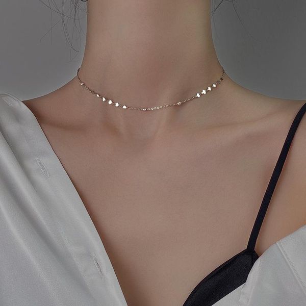 chokers gold silver 925 charm jewelry necklace for women party fashion choker chain gift aesthetic korea natural minimalism, Golden;silver
chokers gold silver 925 charm jewelry necklace for women party fashion choker chain gift aesthetic korea natural minimalism, Golden;silver