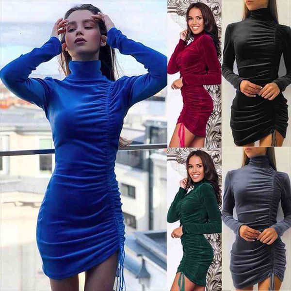 autumn womens slim fashion long-sleeved tight-fitting hip dress party velvet mini dress elegant solid high-neck dresse, Black;gray
autumn womens slim fashion long-sleeved tight-fitting hip dress party velvet mini dress elegant solid high-neck dresse, Black;gray