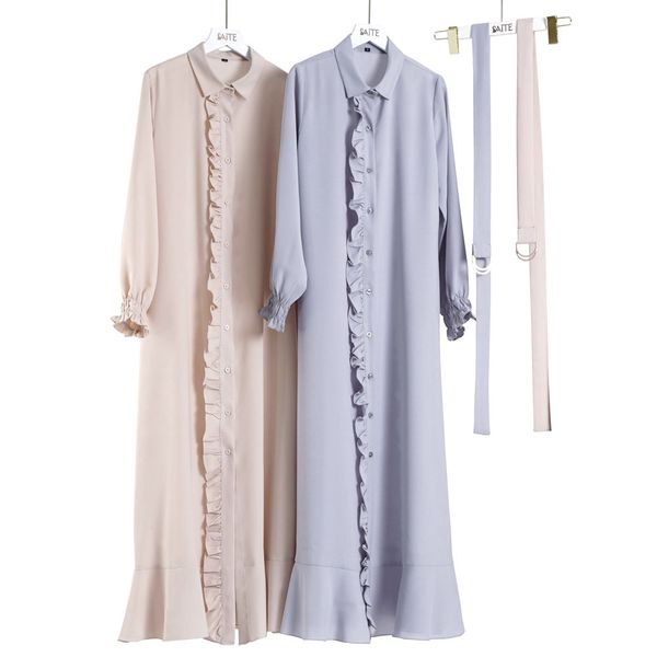 turkey modest muslim shirt dress women lapel ruffle lace-up islamic moroccan kaftan office lady maxi dubai kimono robe vestidos, Red
turkey modest muslim shirt dress women lapel ruffle lace-up islamic moroccan kaftan office lady maxi dubai kimono robe vestidos, Red