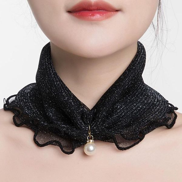 scarves spring small bib ladies net gauze hedging pearl neck protection scarf thin sunscreen decoration high stretch, Blue;gray
scarves spring small bib ladies net gauze hedging pearl neck protection scarf thin sunscreen decoration high stretch, Blue;gray