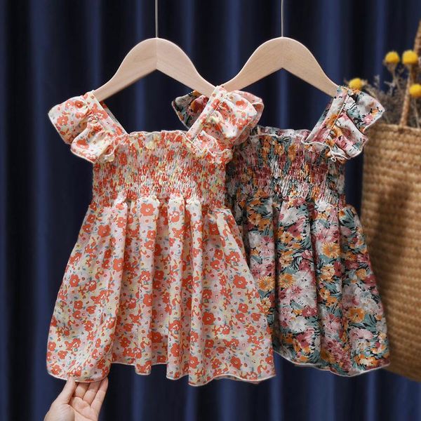 summer cute girl sling dress fashion infant born baby cotton clothing toddler kids children flower print flying sleeve outfit girl's dr, Red;yellow
summer cute girl sling dress fashion infant born baby cotton clothing toddler kids children flower print flying sleeve outfit girl's dr, Red;yellow