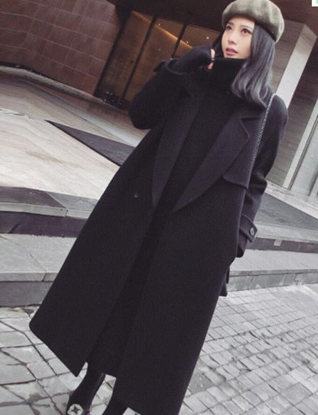 women trench coats autumn and winter style korean woolen-coat women's mid-length slim fashion woolen coat women-thick trend, Tan;black
women trench coats autumn and winter style korean woolen-coat women's mid-length slim fashion woolen coat women-thick trend, Tan;black
