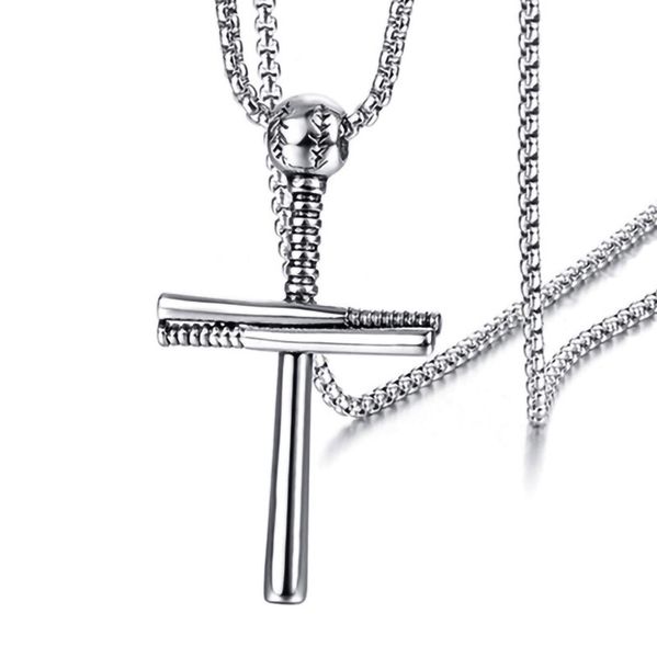 design jewelry baseball cross necklace new stainless steel pendant titanium steel men's jewelry, Silver
design jewelry baseball cross necklace new stainless steel pendant titanium steel men's jewelry, Silver