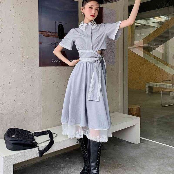 casual dresses summer long for women grey tunic short sleeve a line lace up midi polo dress fashion designer clothes b1ut, Black;gray
casual dresses summer long for women grey tunic short sleeve a line lace up midi polo dress fashion designer clothes b1ut, Black;gray