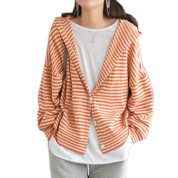 women's knits & tees women knit outwear cardigan hooded jacket for autumn stripes fashion casual loose young sweet cute kawaii female g, White
women's knits & tees women knit outwear cardigan hooded jacket for autumn stripes fashion casual loose young sweet cute kawaii female g, White