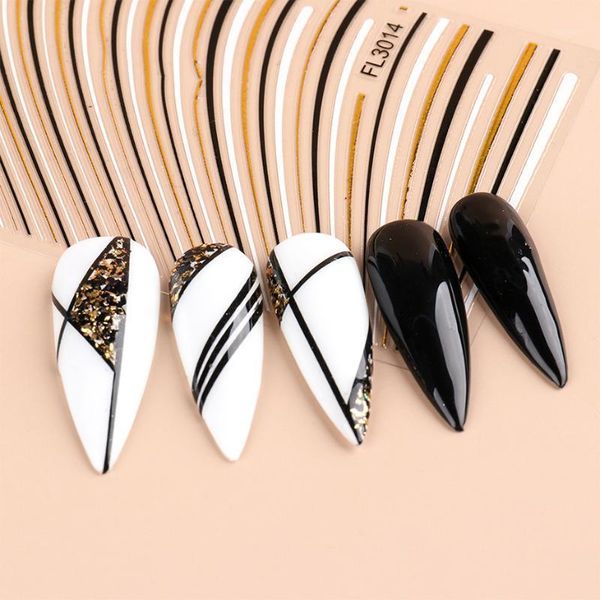 gold 3d nail sticker curve stripe lines nails stickers adhesive striping tape art decals red black decoration &1
gold 3d nail sticker curve stripe lines nails stickers adhesive striping tape art decals red black decoration &1