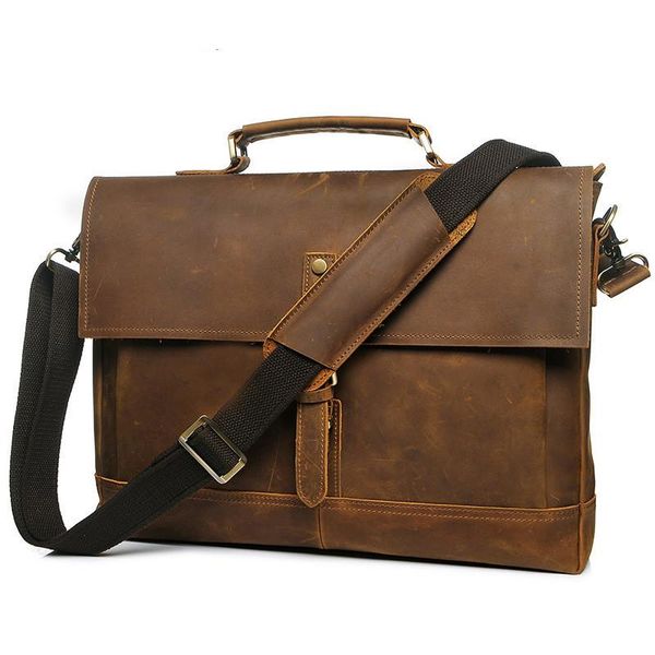 briefcases retro crazy horse leather men's portable briefcase designer natural cowhide multifunctional office lapshoulder messenger bag
briefcases retro crazy horse leather men's portable briefcase designer natural cowhide multifunctional office lapshoulder messenger bag