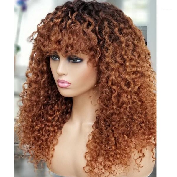 simbeauty fringe curly human hair lace front wigs for black women with bangs 250 density remy 3601, Black;brown
simbeauty fringe curly human hair lace front wigs for black women with bangs 250 density remy 3601, Black;brown