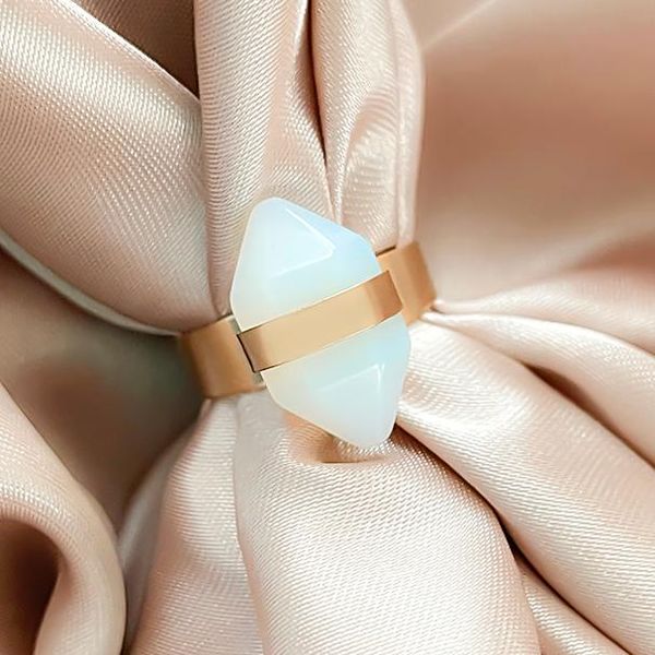 wedding rings hexagonal column natural stone ring for women open shank engagement party birthday gift wholesale price, Slivery;golden
wedding rings hexagonal column natural stone ring for women open shank engagement party birthday gift wholesale price, Slivery;golden