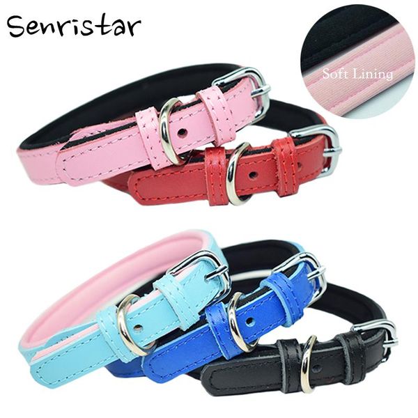 soft padded pet dog collar leather for small medium large dogs comfortable adjustable safe necklace puppy cat collars & leashes
soft padded pet dog collar leather for small medium large dogs comfortable adjustable safe necklace puppy cat collars & leashes
