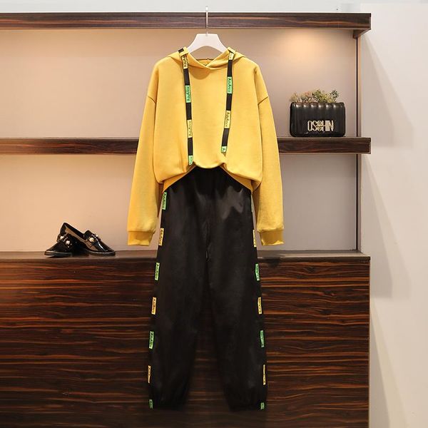 women's two piece pants large size autumn casual pants set trousers suit fashion hoodies+pants ensemble femme survetement year-old fema, White
women's two piece pants large size autumn casual pants set trousers suit fashion hoodies+pants ensemble femme survetement year-old fema, White