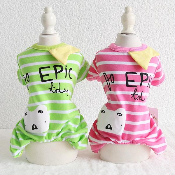 dog apparel pet spring and summer est clothes with small white bear decor cotton striped design pajamas clothing
dog apparel pet spring and summer est clothes with small white bear decor cotton striped design pajamas clothing