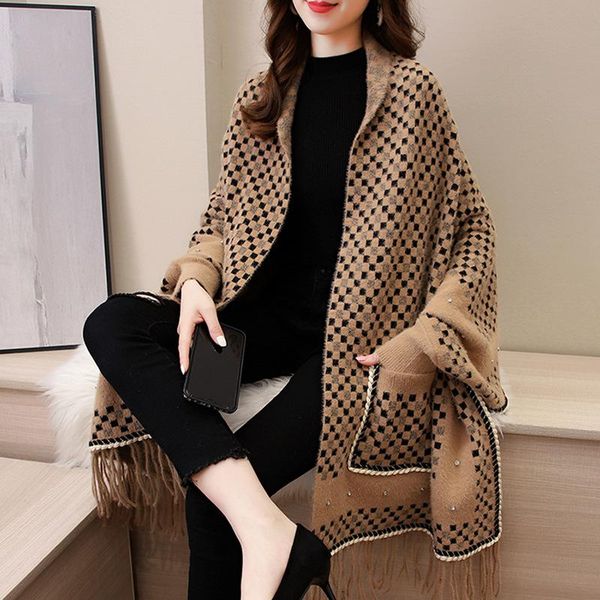 scarves luxury fashion winter warm plaid sleeve ponchos capes women oversized shawls wraps cashmere pashmina female bufanda mujer, Blue;gray
scarves luxury fashion winter warm plaid sleeve ponchos capes women oversized shawls wraps cashmere pashmina female bufanda mujer, Blue;gray