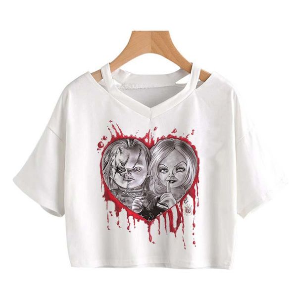 women's t-shirt horror chucky christmas harajuku graphic tshirt women ullznag funny cartoon casual streetwear t shirt tee female, White
women's t-shirt horror chucky christmas harajuku graphic tshirt women ullznag funny cartoon casual streetwear t shirt tee female, White