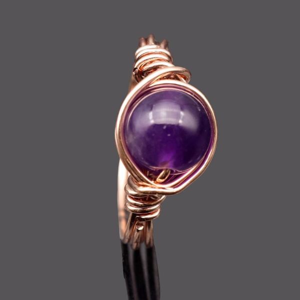 wedding rings 1pc handmade wire wrapped simple circle midi chakra stone natural amethysts agates quartz ring party women jewelry, Slivery;golden
wedding rings 1pc handmade wire wrapped simple circle midi chakra stone natural amethysts agates quartz ring party women jewelry, Slivery;golden