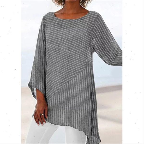 striped cotton plus size womens blouses autumn casual long sleeve o neck tunic, White
striped cotton plus size womens blouses autumn casual long sleeve o neck tunic, White