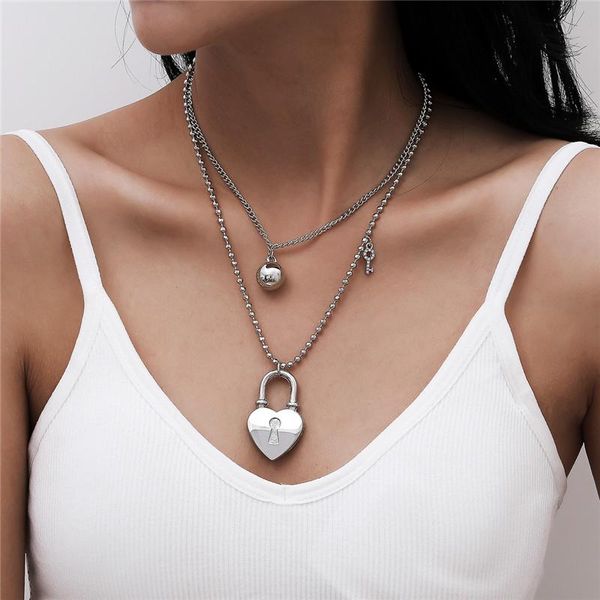 chains fashion korean version female jewellery micro inlaid rhinestone key necklace personality ins style peach heart lock set, Silver
chains fashion korean version female jewellery micro inlaid rhinestone key necklace personality ins style peach heart lock set, Silver