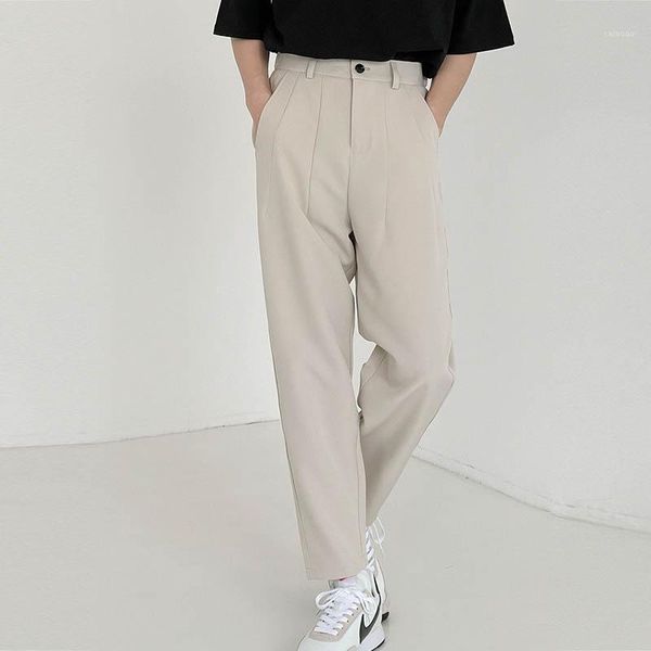 men's pants high waist folds solid straight-leg slacks men korean simple black suit retro fashion loose carrot 2021
men's pants high waist folds solid straight-leg slacks men korean simple black suit retro fashion loose carrot 2021