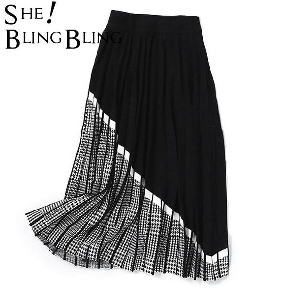 luxury houndstooth long women pleated skirt autumn winter thick warm a line chic knitted sweater femme 210523, Black
luxury houndstooth long women pleated skirt autumn winter thick warm a line chic knitted sweater femme 210523, Black