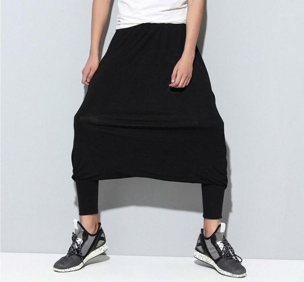men's clothing hair stylist drop crotch pants hip hop elastic loose harem plus size singer costumes, Black
men's clothing hair stylist drop crotch pants hip hop elastic loose harem plus size singer costumes, Black