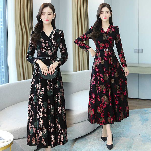 autumn 2021 fashion printed v-neck long sleeved drs wide lady over the knee waist foreign style skirt, Black;gray
autumn 2021 fashion printed v-neck long sleeved drs wide lady over the knee waist foreign style skirt, Black;gray