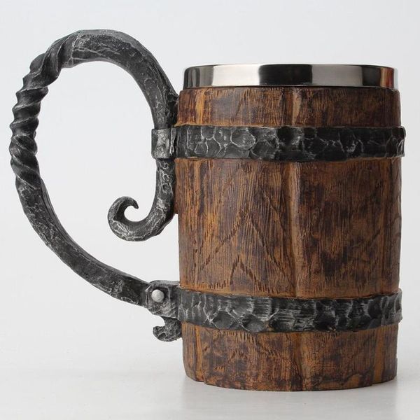 mugs 550ml viking drinking mug wood style beer simulation wooden barrel coffee cup double layer water metal handle
mugs 550ml viking drinking mug wood style beer simulation wooden barrel coffee cup double layer water metal handle