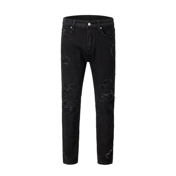 men's jeans black fog street k73# stretch cotton denim biker slim fit pleated pants for motorcycle distressed hole, Blue
men's jeans black fog street k73# stretch cotton denim biker slim fit pleated pants for motorcycle distressed hole, Blue