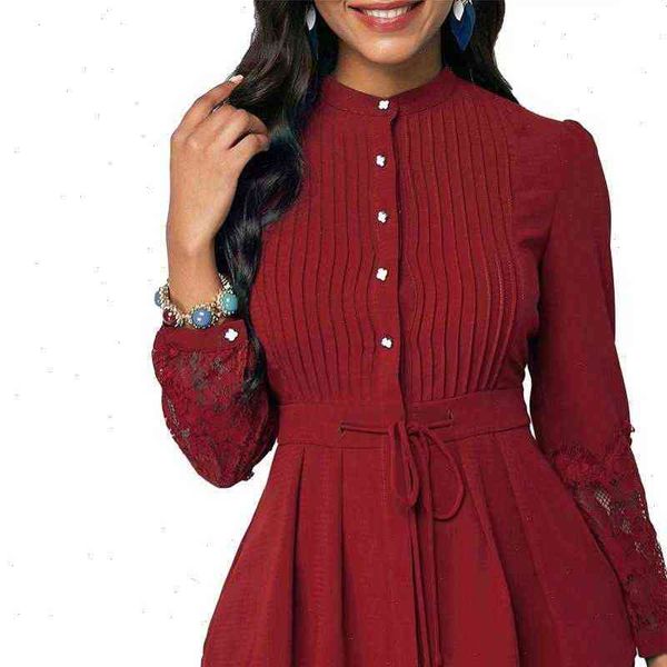 women shirts office lady shirt plus size stand collar lace stitching cuff waist drawstring blouse, White
women shirts office lady shirt plus size stand collar lace stitching cuff waist drawstring blouse, White
