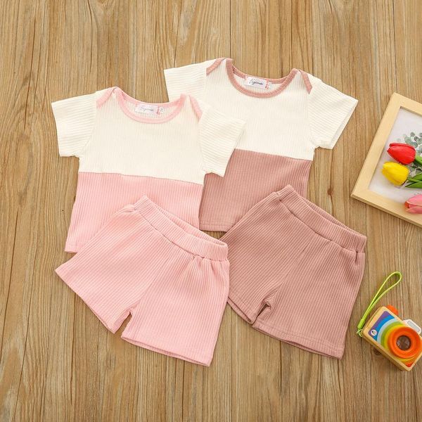 clothing sets cotton casual summer born baby boys girls outfits suit ribbed knitted patchwork t-shirts +shorts kids tracksuits, White
clothing sets cotton casual summer born baby boys girls outfits suit ribbed knitted patchwork t-shirts +shorts kids tracksuits, White