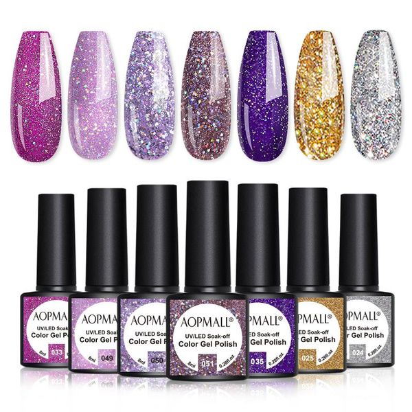 aopmall® 7 pcs 8ml nail art gel polish kit giltter poly uv for manicure varnish nails, Red;pink
aopmall® 7 pcs 8ml nail art gel polish kit giltter poly uv for manicure varnish nails, Red;pink